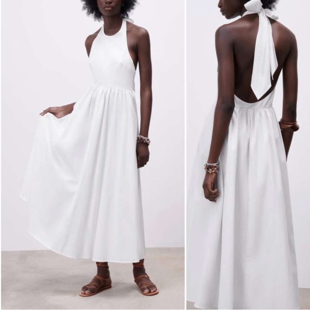 NWT Zara Open Back Halter Dress! 🤍